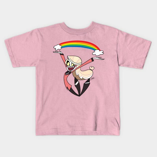 Rainbow Charlie Kids T-Shirt by Doodle Dan